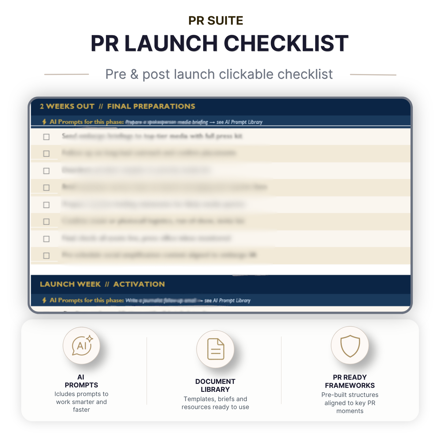 PR Launch Checklist