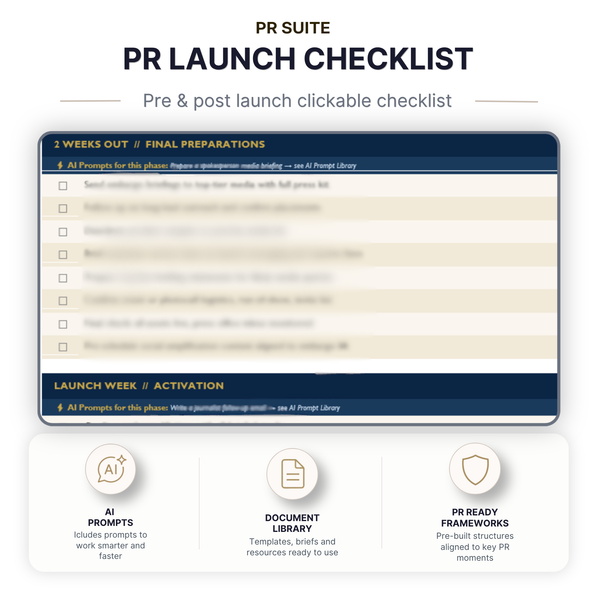 PR Launch Checklist