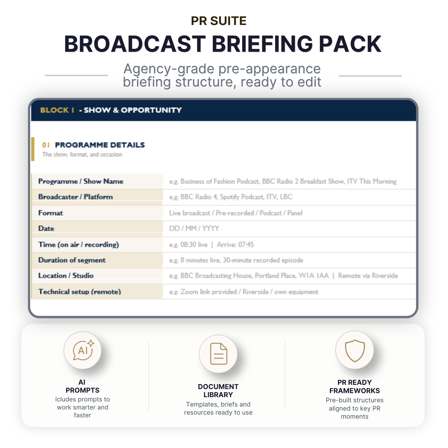 Broadcast Briefing Pack