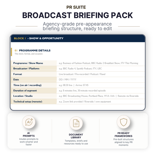 Broadcast Briefing Pack