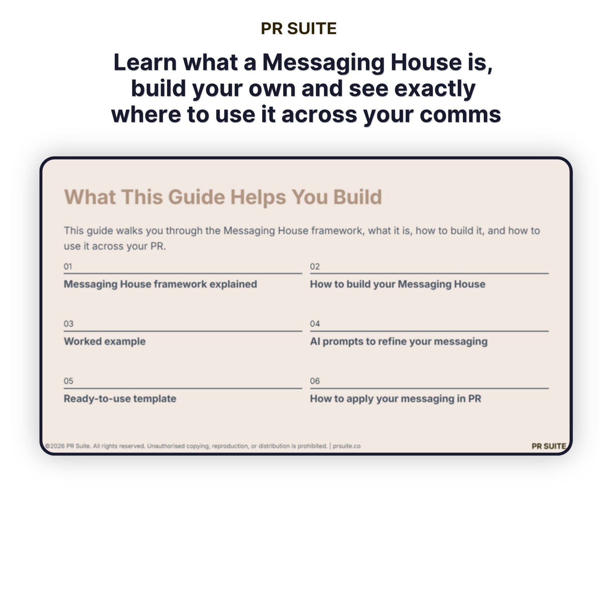 Messaging House Framework Guide — framework breakdown with AI prompts