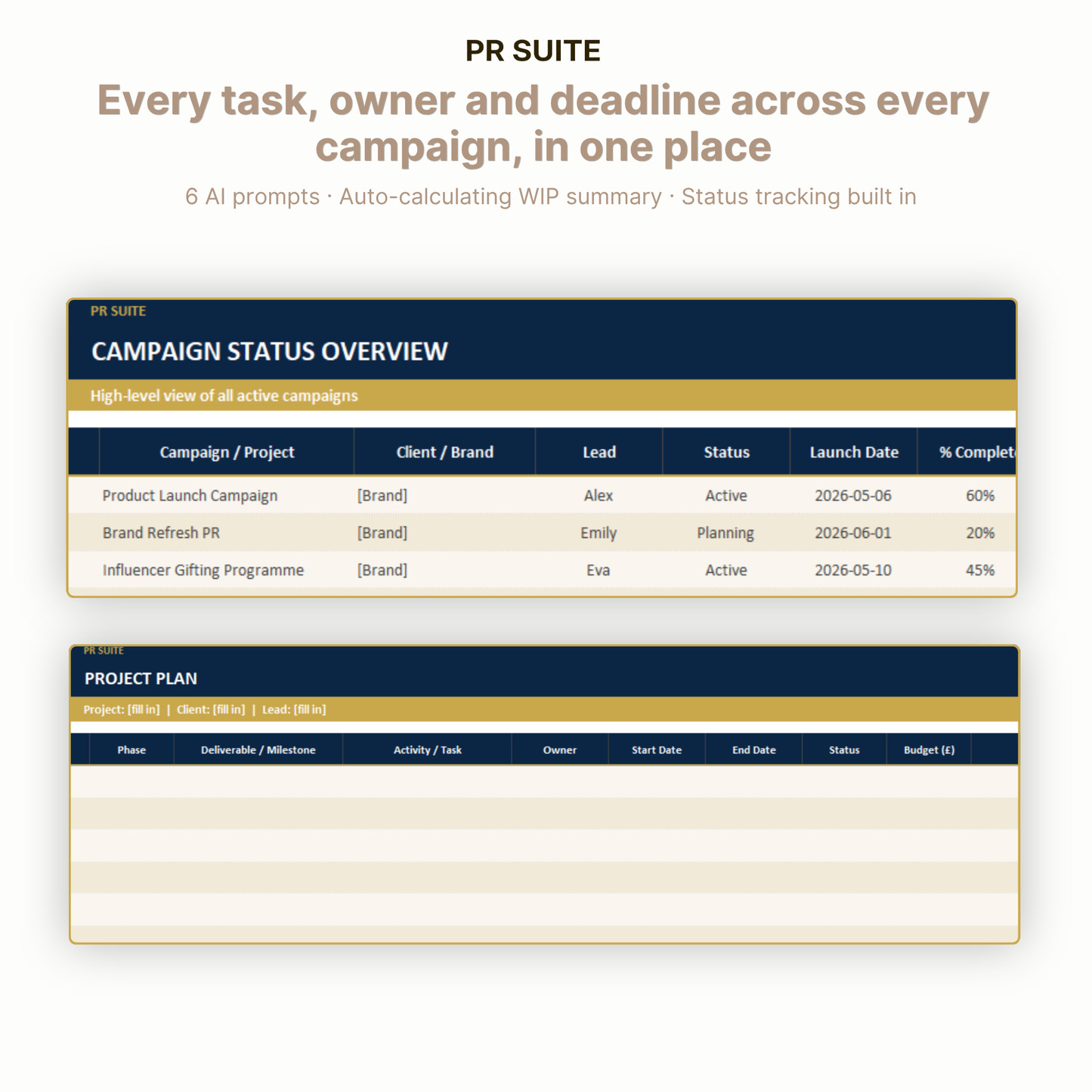 WIP Work in Progress Tracker — Key Feature