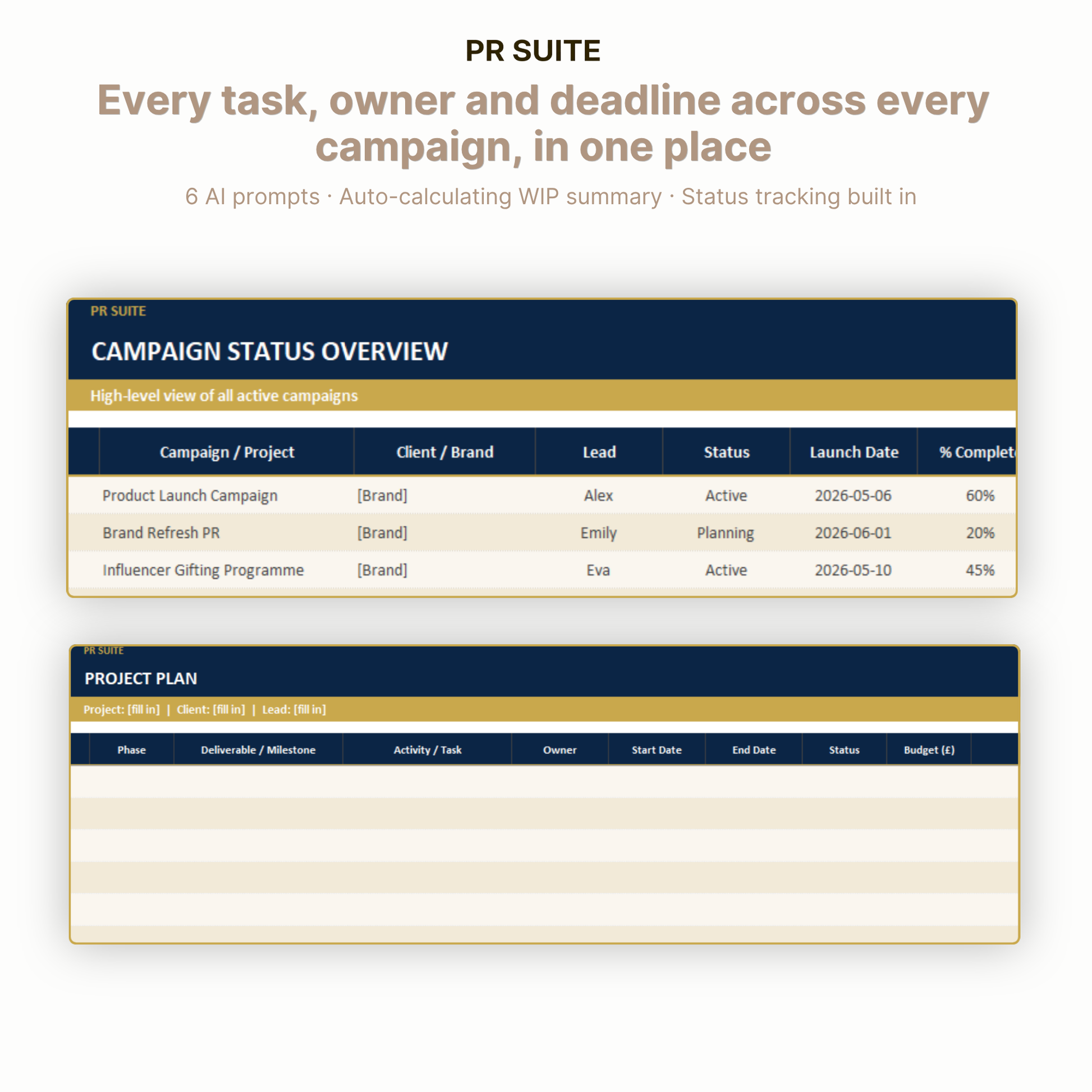 WIP Work in Progress Tracker — Key Feature