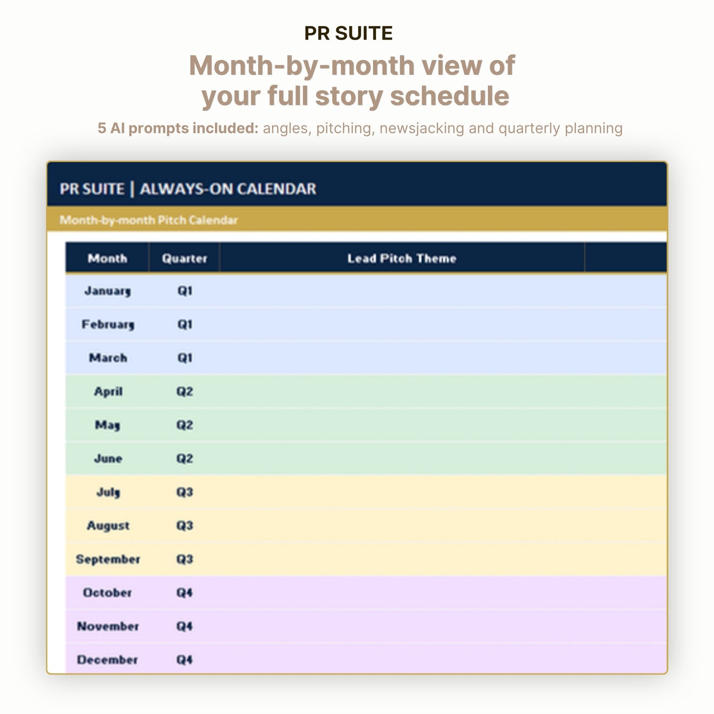 News Engine Template — month-by-month calendar view
