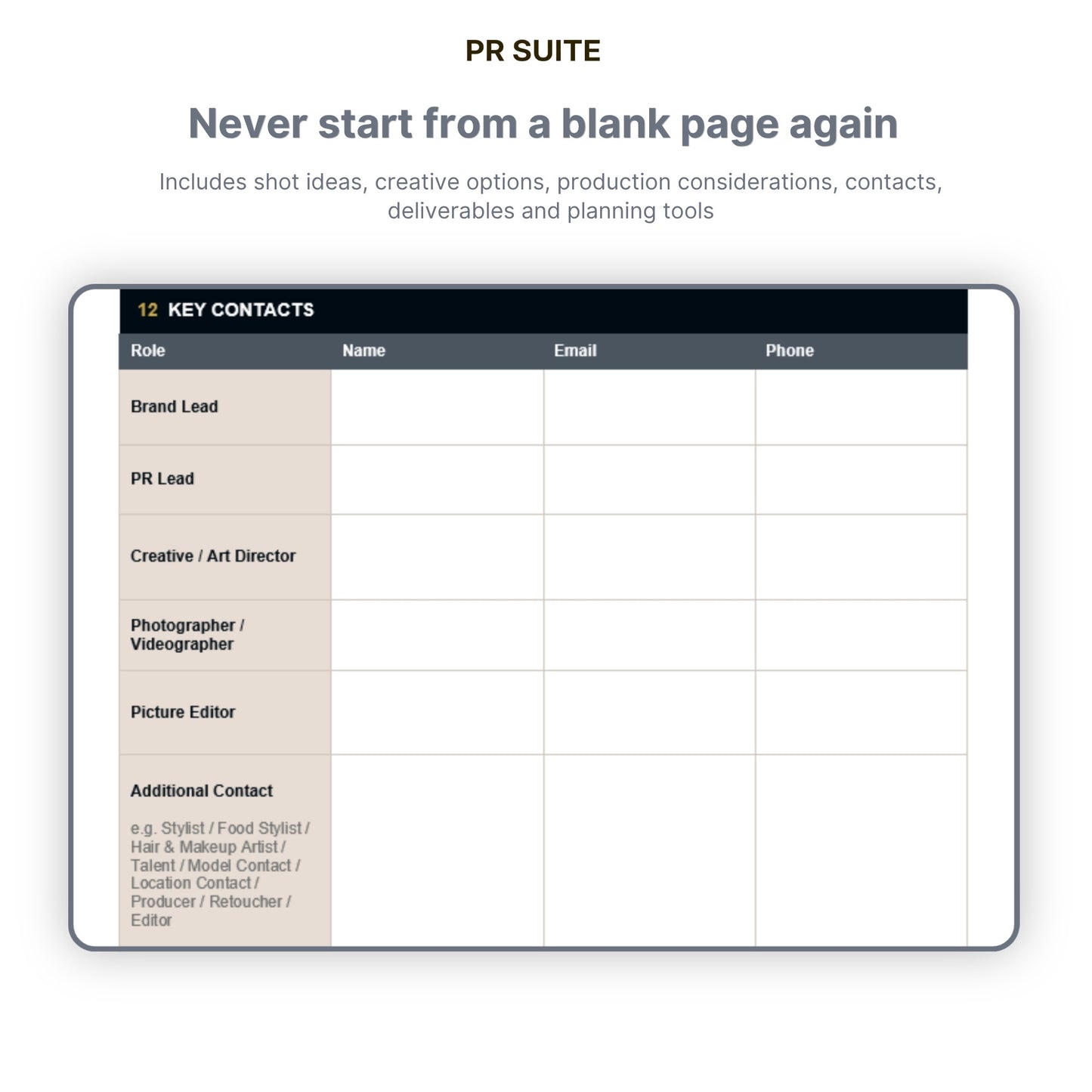Photography & Video Brief Template - Slide 3