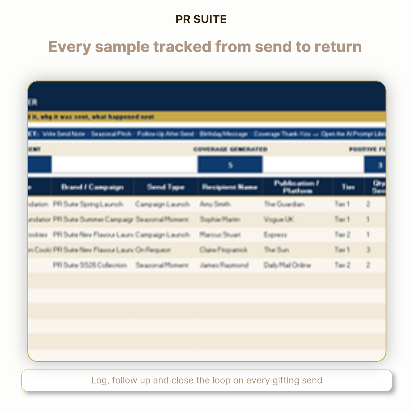 Sample Send-Out Tracker