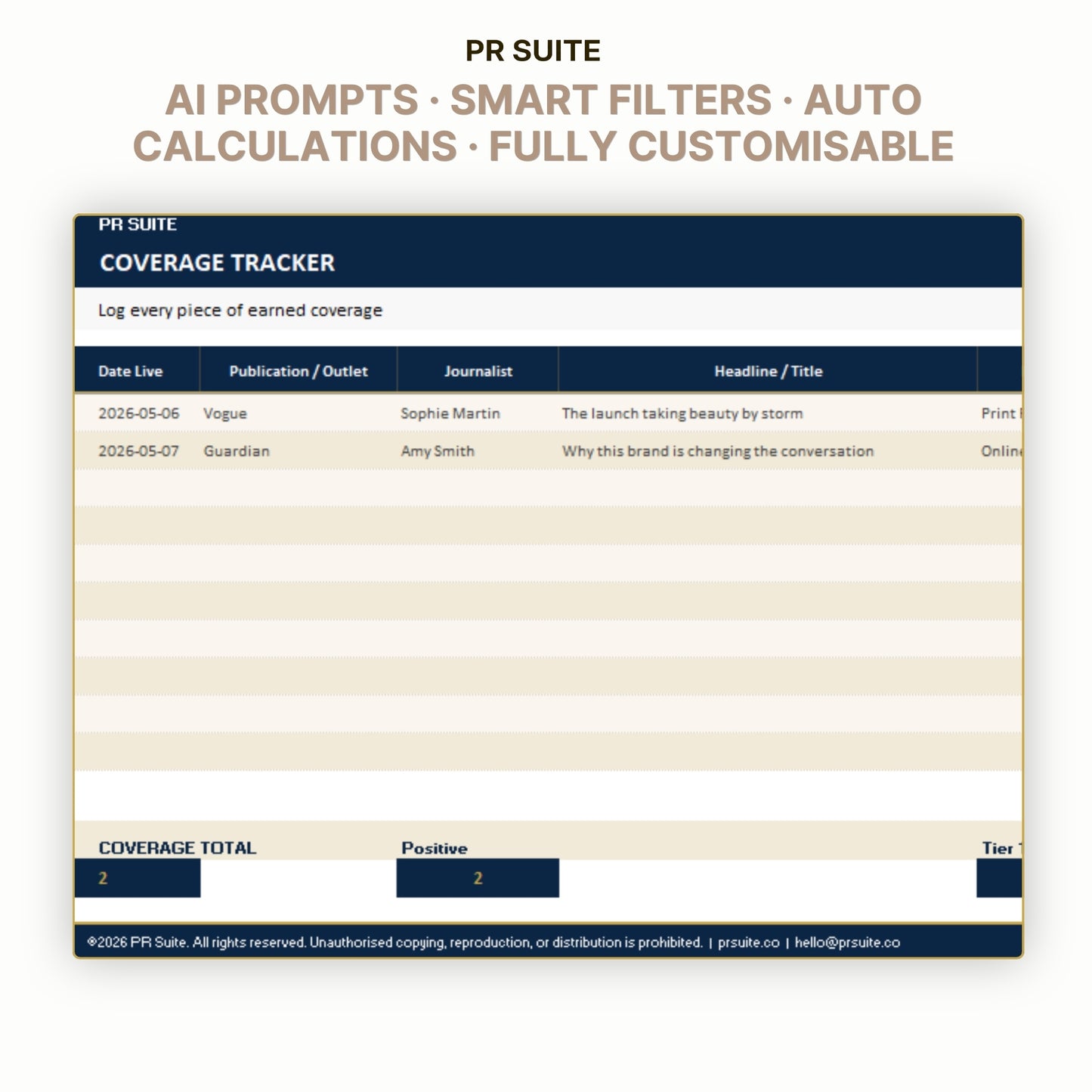 Pitch & Outreach Tracker — Media Contact Database